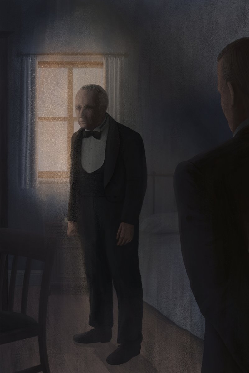 'Come to the point then and be done with it. Some of us have work to be getting on with.'  

An illustration inspired by Kazuo Ishiguro's 1989 novel 'The Remains of the Day'.  
#illustration #art #digitalart #digitalpainting #drawing #painting #kazuoishiguro #theremainsoftheday