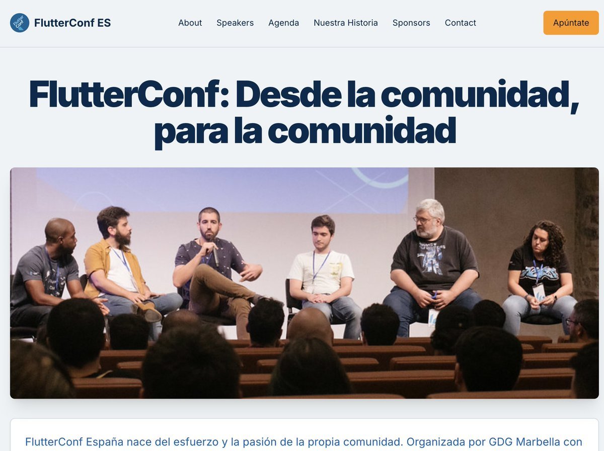 flutterconfes's tweet image. FlutterConf is community so we want to dedicate the whole evening of the first day to create connections between communities.
Check our new content about the communities involved in FlutterConf!
flutterconfesp.web.app/community