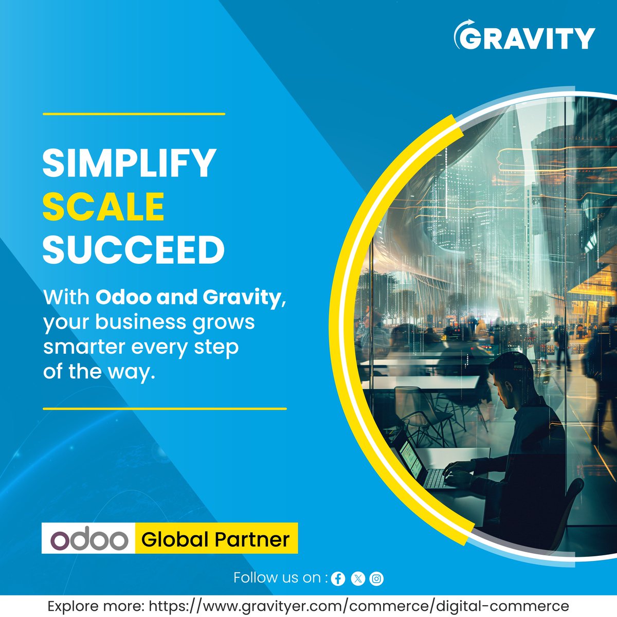 Techgravityer's tweet image. Grow Your Business with Odoo and Gravity Engineering Services!
Gravity Engineering Services helps you get the most from Odoo for a smooth digital transformation.
#Odoo #ERP #BusinessSoftware #DigitalTransformation #GravityEngineering #teamgravity