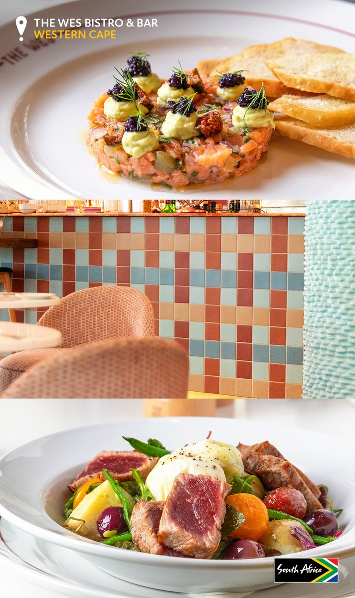 VisitSA_Africa's tweet photo. If you are looking for something playful, glamorous, and chic, you need to try The Wes Bistro &amp; Bar.
📍55 Shortmarket St.​
No need to go to France when you can find French-inspired dishes locally. Go to: https://t.co/4PrUhi8hKD to book or call 📞  082 770 3573 South Africa Awaits https://t.co/n4o2BhT5yT