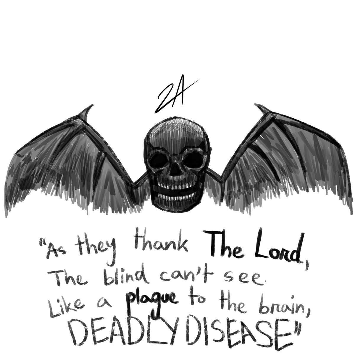 2advancedarts's tweet image. Day 6, a little homage to one of my favorite metal bands.