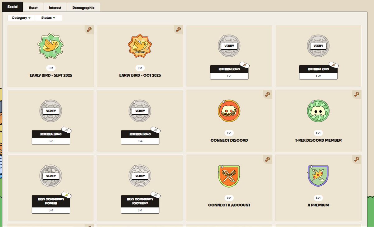 Testnetine katıldığımız <a href="/TREX_chain/">T-REX 🦖</a> üzerinde artık claim edebileceğiniz yeni Badge’ler mevcut.

Badge sayınızı artırmak, ileride alınacak airdroplar ve Rexy NFT’leri için avantaj sağlayacaktır.

Henüz katılmadıysanız: s.trex.xyz/llkBZ1