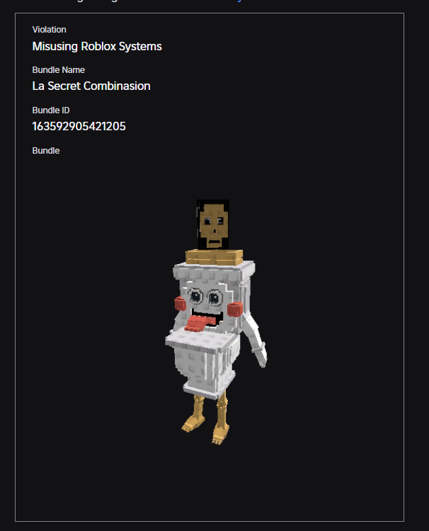 hypermart78's tweet image. The Secret Combination Got Moderation Again😭. I appealed twice, but it was declined both times. What should I do now?

#RobloxDev | #ROBLOX | #RobloxFreeUGC