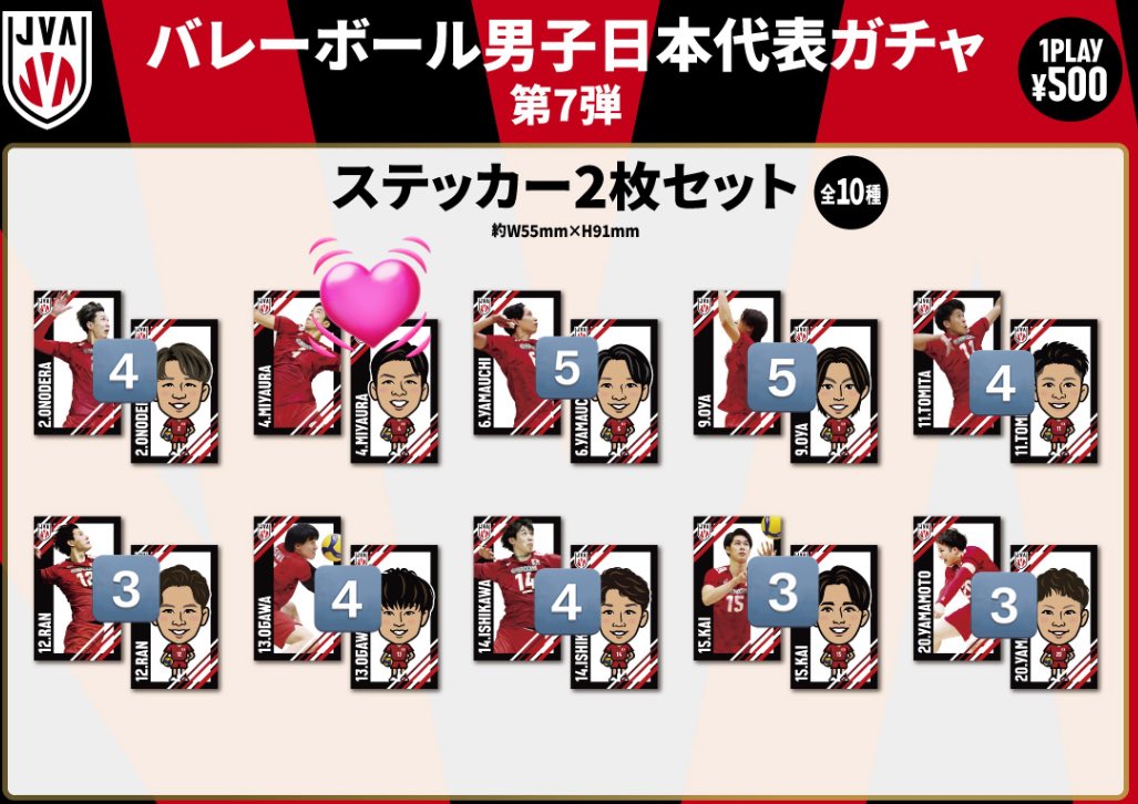 交換】#バレーボール男子日本代表 モバガチャ 第7弾 🏐 【取引方法