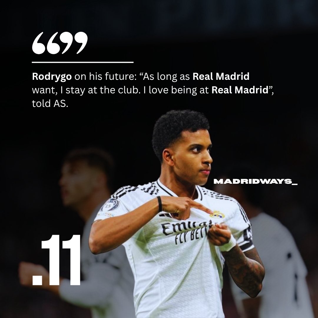 madridways_'s tweet photo. 🤍Rodrydo has an undying love for the biggest club in the world🤍
#RealMadrid #football #Rodrygo https://t.co/tgjngI1jvp