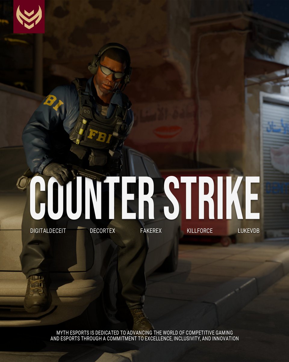 Myth_NL's tweet image. We’re excited to unveil our official Counter-Strike 2 roster! A fresh lineup, fierce energy, and big ambitions  we’re ready to make waves in the CS2 scene.

@DigitalDeceiit @ReX_CS2 @Cortex_Plays @_Lukevdb_ @DeebenMika