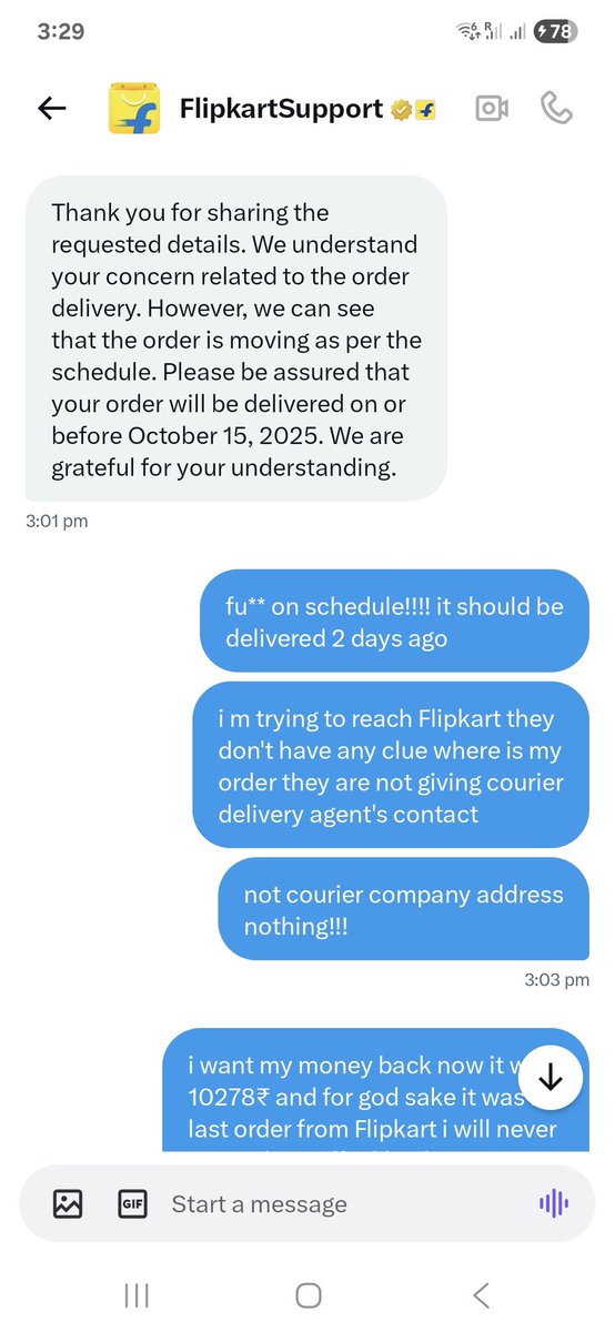 DHARMIKJASANI's tweet photo. @flipkartsupport #Flipkart #shopping #Diwali2025 #india do they have any shame!! what kind of people they are!! disgusting! please people do not buy from Flipkart its absolute scam @flipkartsupport https://t.co/z6ZAPB5KsQ