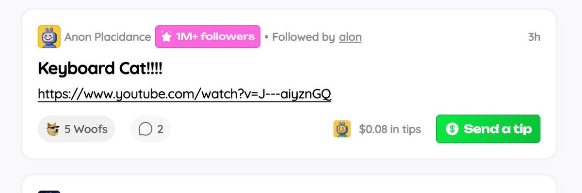 I believe people are still unaware Elon almost certainly launched a coin tonight n that’s why it’s at 450k so…

TL;DR - 
Keyboard cat $KEYCAT was launched on platform that kol’s have to verify their X account to launch. 

It says a KOL with 1M+ followers, followed by <a href="/a1lon9/">alon</a>