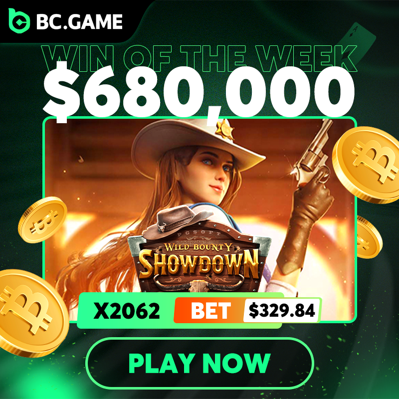 bcgame's tweet photo. WIN of the week gain $680,000！Play Now！
