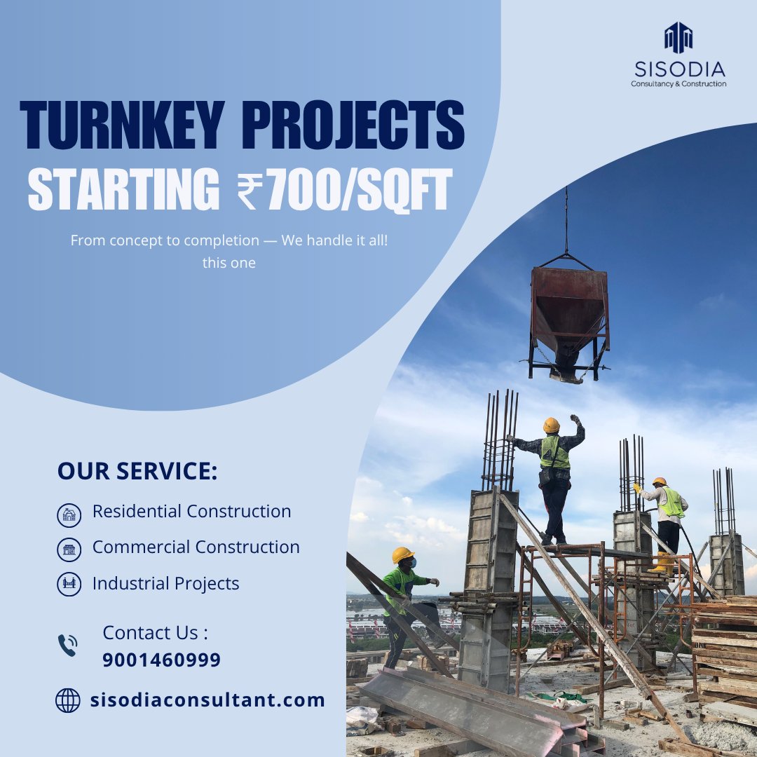 Sisodiacon's tweet image. Premium turnkey construction starting at just ₹700/sqft. From concept to completion — we handle it all.”
🏠 Residential | 🏢 Commercial | 🏭 Industrial
#SisodiaConsultancy #TurnkeyConstruction #PremiumSpaces
