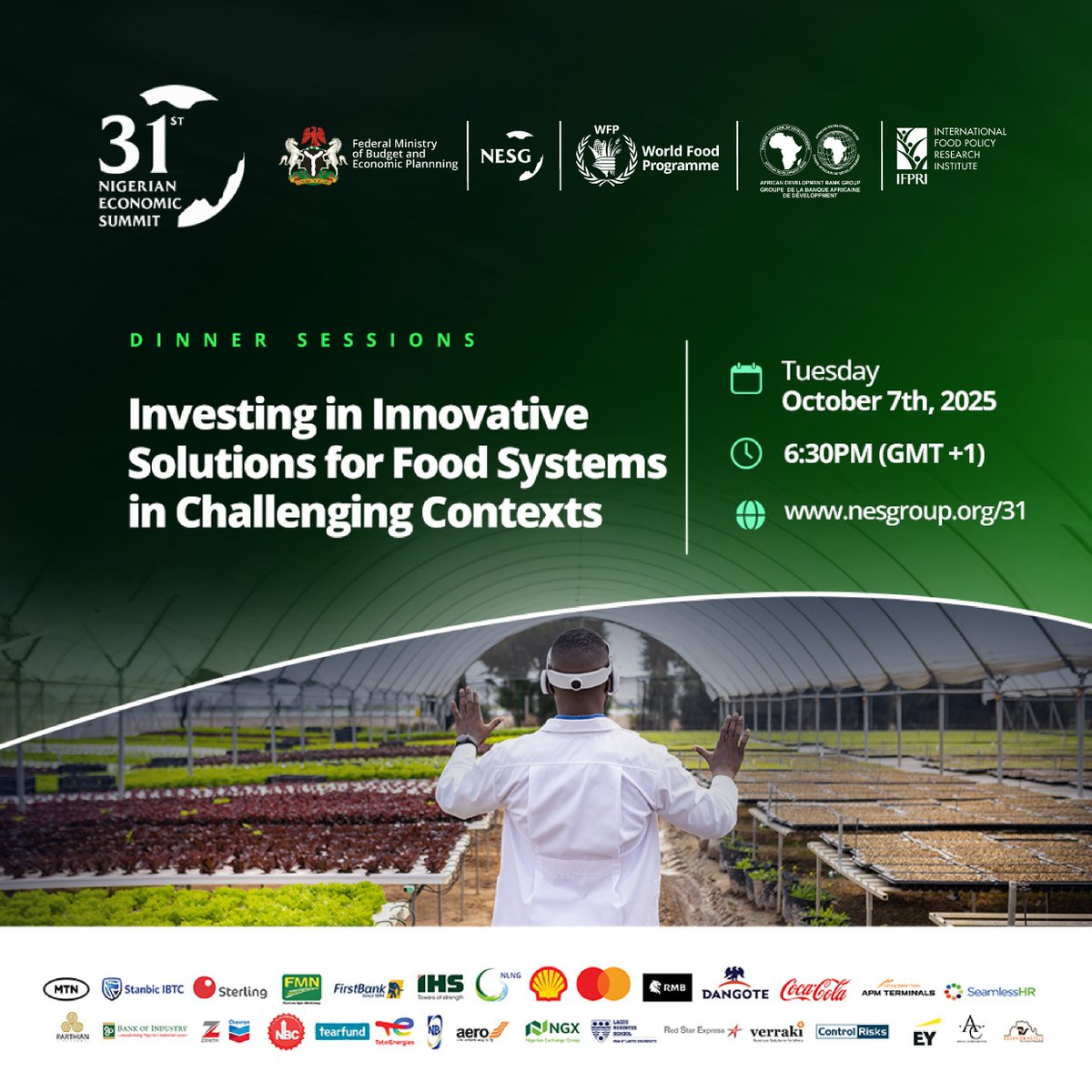 WFP_Nigeria's tweet image. 📢 It’s #DDay
The @WFP, @AfDB &amp;amp; @IFPRI study on Innovative Food Systems Solutions is live. 

Discover how smart investments in agriculture can drive economic growth in #Nigeria. 
Read, share, act. Follow the livestream on youtu.be/VGYqqx_lgvQ at 6.30pm today!
@officialNESG