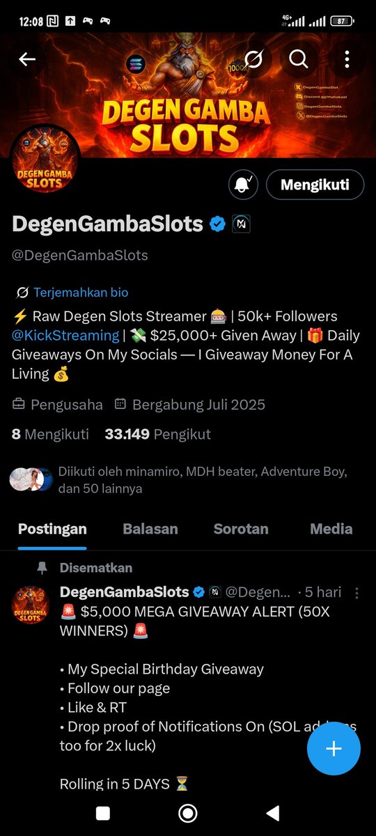 TerasNava92's tweet photo. @DegenGambaSlots 2Zrp7YNWxzcdmhDgRk2BwviCAnsHwY8fJRpM5679mFkB https://t.co/GPjVrC3Daw