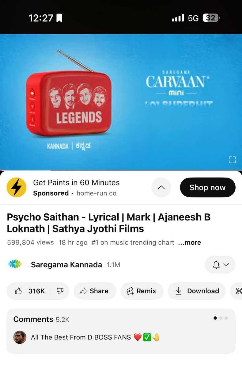 Sandalwood_updt's tweet image. . @KicchaSudeep 's #MarkFirstSingle
song #PsychoSaithan likes are decreasing? 🤨

What was the need to do paid likes, even the views aren't growing !!

Requesting the team to be genuine or else no one will believe the numbers.

#KicchaSudeep #MarkTheFilm