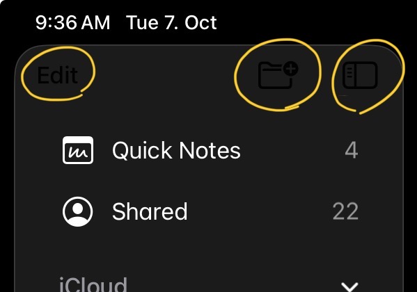 #Apple says “The new design with Liquid Glass is beautiful, delightful, and instantly familiar.” Can you spot the buttons in the #applenotes app? Oh the joys of using t new #ipados