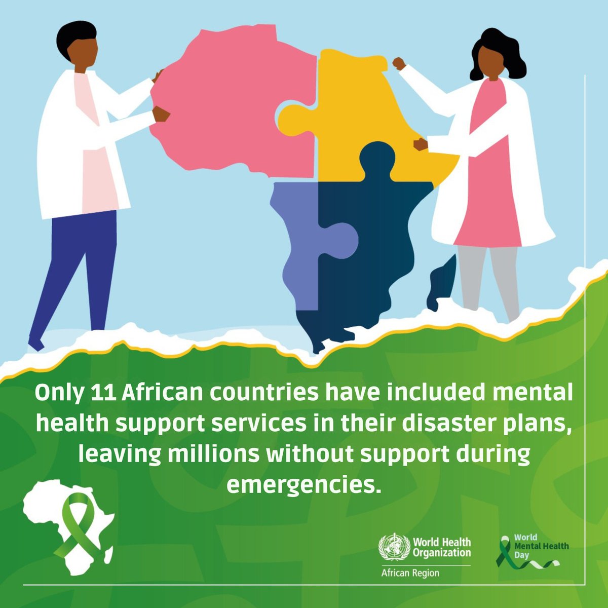 Only 11 African countries have included mental health in their disaster plans, leaving millions without support during emergencies.

<a href="/WHOAFRO/">WHO African Region</a> is urging urgent action to close this gap and ensure mental wellbeing is protected before, during, and after crises.

#MentalHealthMatters