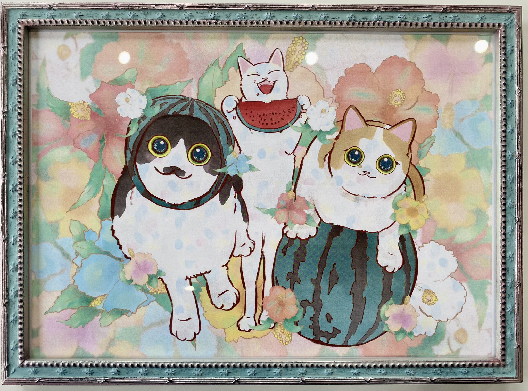 絵画】『車にねこと夢を乗せて』ねこイラストレーターあきみ