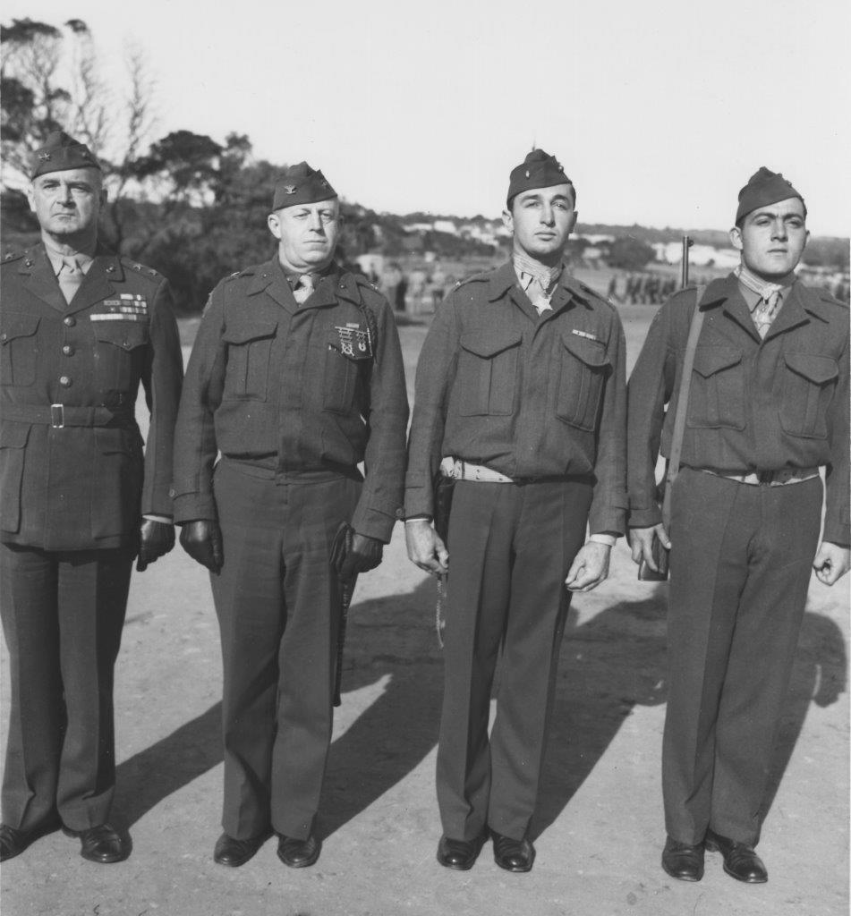 Four Medal of Honors
Guadalcanal

(L to R) Major General A. Vandergrift
                Colonel M. Edson
                2nd Lt. M. Paige
                Sgt. J Basilone