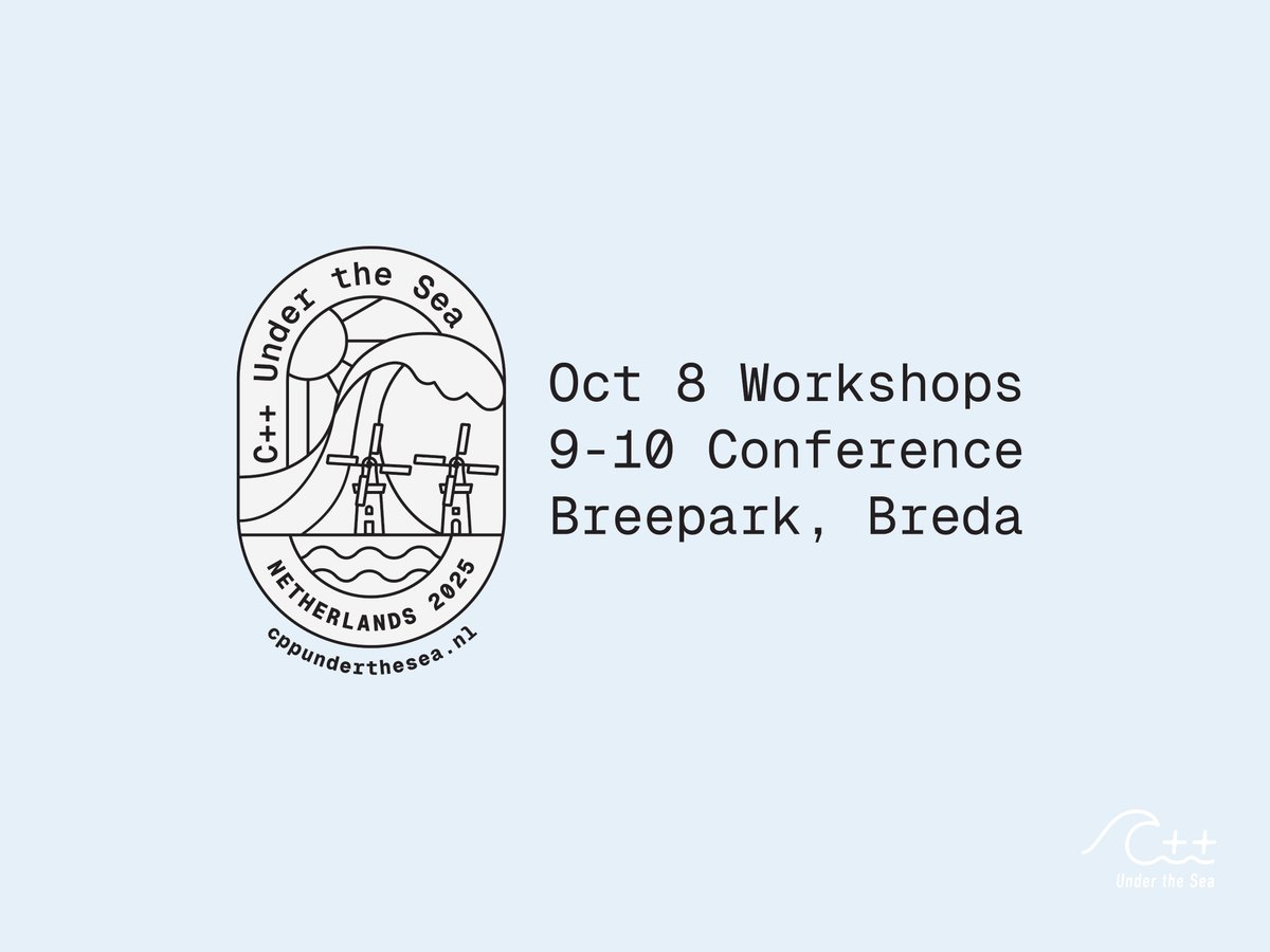 cppunderthesea's tweet image. C++ Under the Sea begins tomorrow with workshops, then 2 days of talks, speakers from 9 countries, 3 keynotes, 2 tracks, an exhibition floor with @nvidia @jetbrains @ASMLcompany and more!  Join us in Breda, the Netherlands. Registration closes soon: store.ticketing.cm.com/cppunderthesea… #cpp