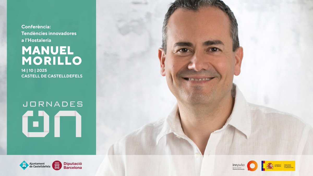 🍴 El 14 de octubre tendrá lugar la primera Jornada ON sobre los nuevos modelos de negocio que los avances tecnológicos promueven en el sector de la restauración.

🎙️ Contaremos con la presencia de Manuel Morillo, CEO de Con Gusto.

Inscríbete aquí ⤵️
castelldefels.org/ca/serveis/pro…