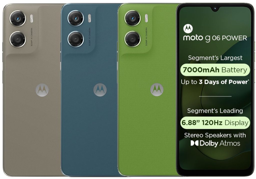 Techupdate3's tweet image. Moto G06 Power with 7000mAh Battery Launched in India for Rs 7499 techupdate3.com/moto-g06-power…
