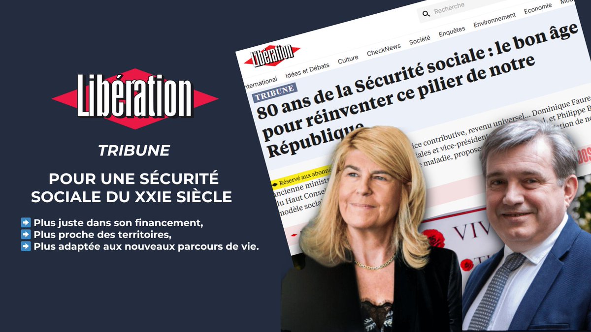 🗞 Avec <a href="/FaureDominique/">Dominique Faure</a>, ancienne ministre et vice-présidente du Parti radical, je signe dans Libération une tribune pour les 80 ans de la Sécurité sociale.

En tant que membre du Haut conseil sur l’avenir de l’assurance maladie, j’y appelle à refonder notre pacte social : une