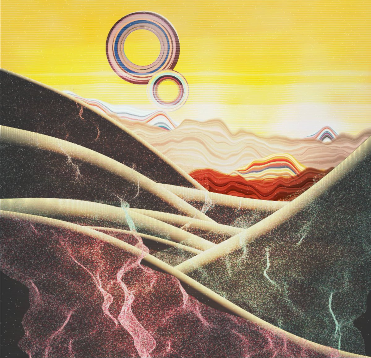 The5thForce0_0's tweet photo. The Spice Must Flow.

"Dust" by @Sykcoloart is a gorgeous generative landscape collection on @tezos which pays tribute to Dune.

Obviously added one to my collection. 🔥🌶️🔥 https://t.co/adhy9gl6NG