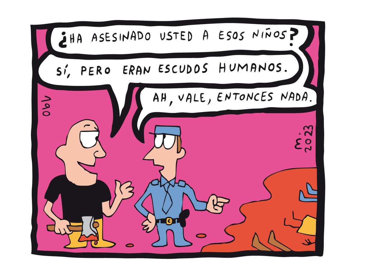 Va hilo con algunas de las viñetas que he hecho estos dos años para "El Salto" sobre el genocidio que está llevando a cabo el estado criminal de Israel.