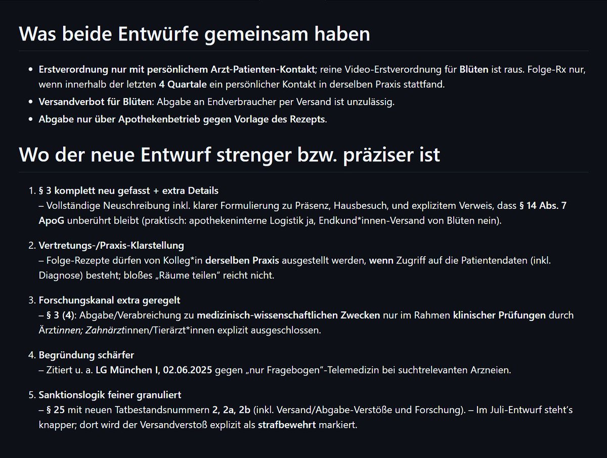 medcanonestop's tweet image. 🚨 Neuer Referentenentwurf zum MedCanG geleakt

Morgen, am 08.10, soll die Gesetzesänderung im Kabinett verabschiedetet werden. Heute ist eine neue Fassung erschienen 👇
#weedmob #cang #medcang