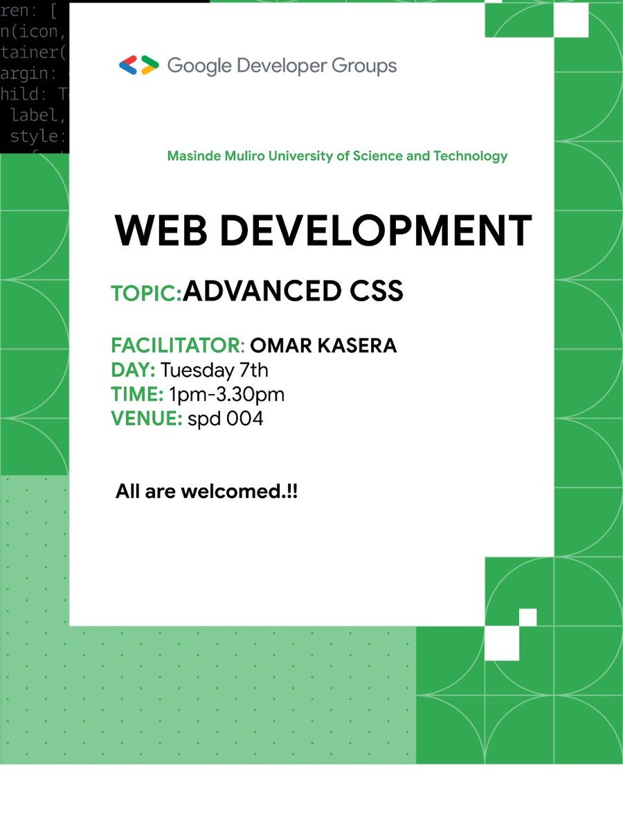 GDG On Campus MMUST tweet media