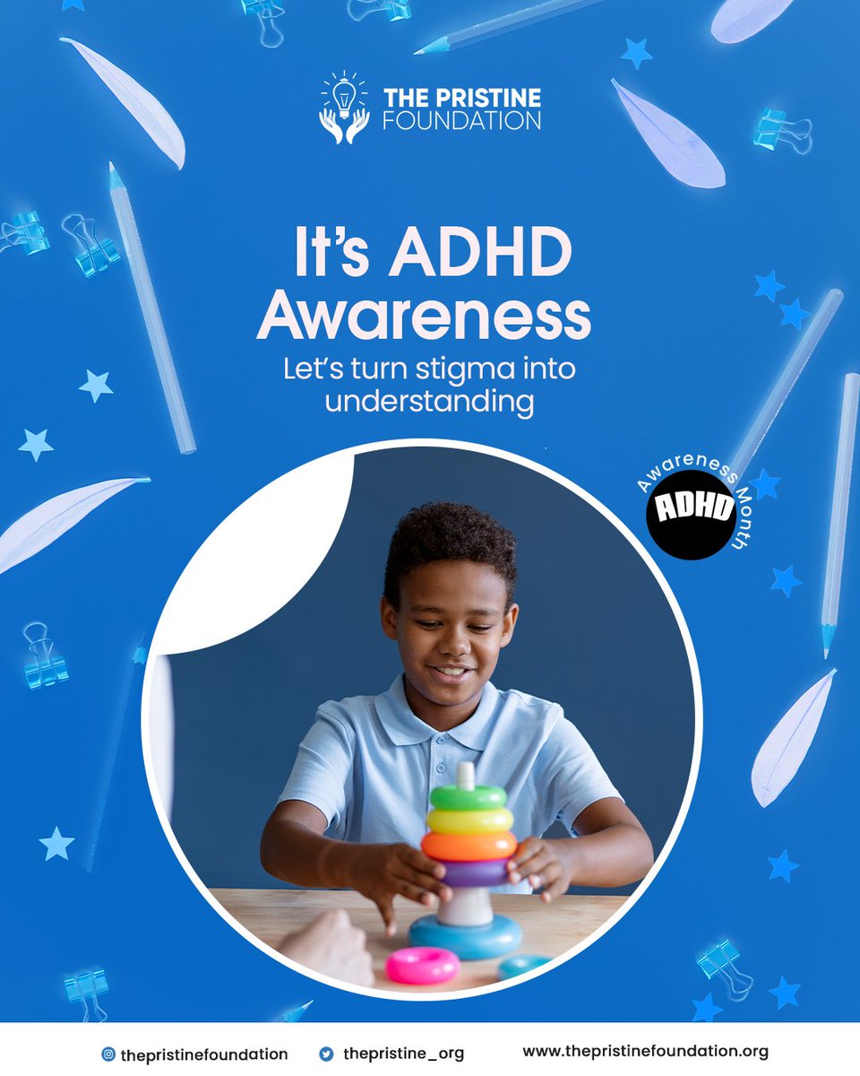 The Pristine Foundation (@thepristine_org) on Twitter photo It’s ADHD Awareness Month!
Let’s turn stigma into understanding and judgment into empathy. Every mind works differently and that’s the beauty of it.
#ADHDAwareness #Neurodiversity #EndTheStigma #ADHDUnderstanding  #ThePristineFoundation #ADHDAwarenessMonth #DifferentNotDeficient It’s ADHD Awareness Month!
Let’s turn stigma into understanding and judgment into empathy. Every mind works differently and that’s the beauty of it.
#ADHDAwareness #Neurodiversity #EndTheStigma #ADHDUnderstanding  #ThePristineFoundation #ADHDAwarenessMonth #DifferentNotDeficient