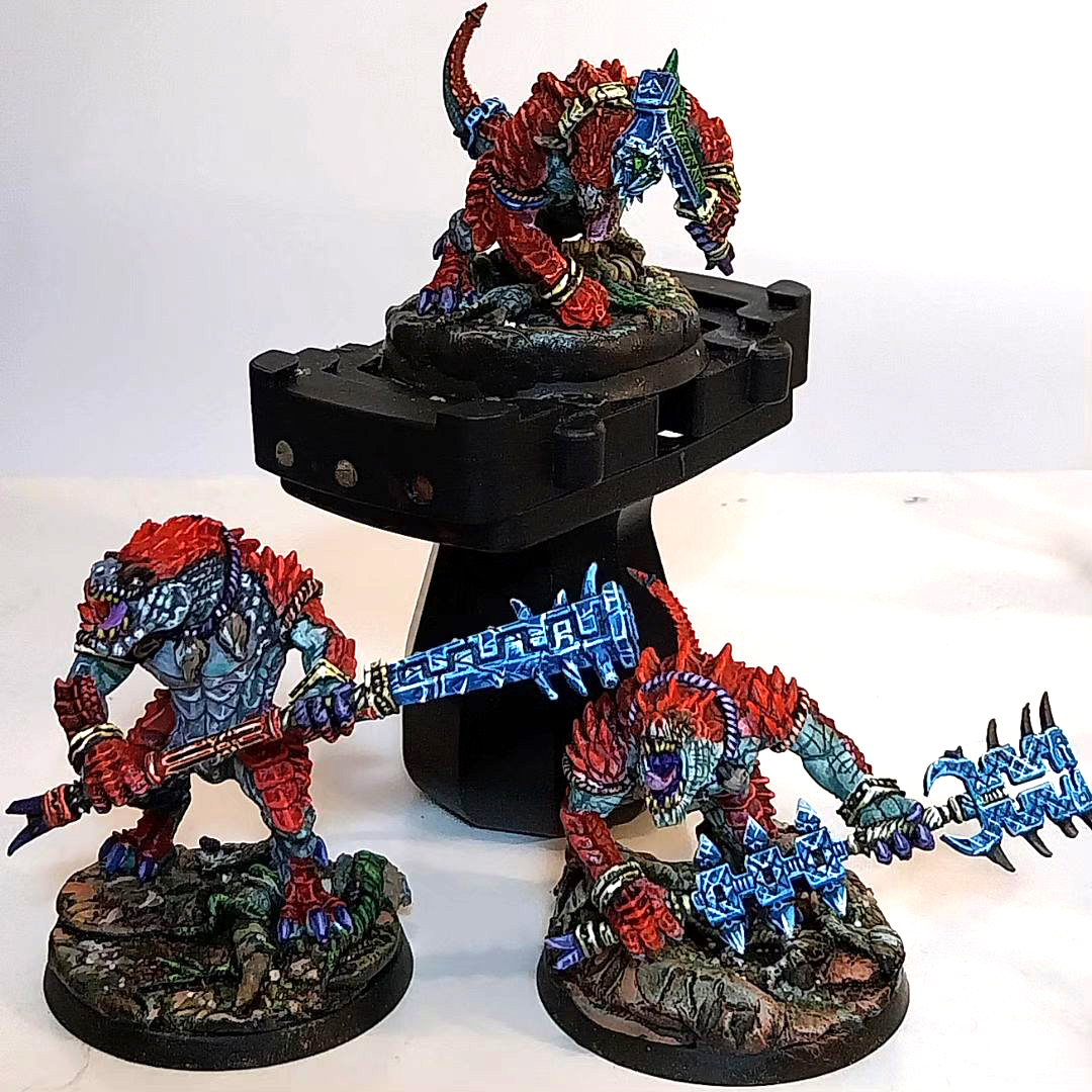 Lizardmen: Caimans by @seraphon66
Caiman Warriors are bred and trained from birth to fulfill their purpose in battle. They are large, bipedal reptiles.
Get yours at: loom.ly/iglfE1g
-
#lizardmen #seraphon #the9thage #warhammer #aos #3d #dnd  #lastswordminiatures