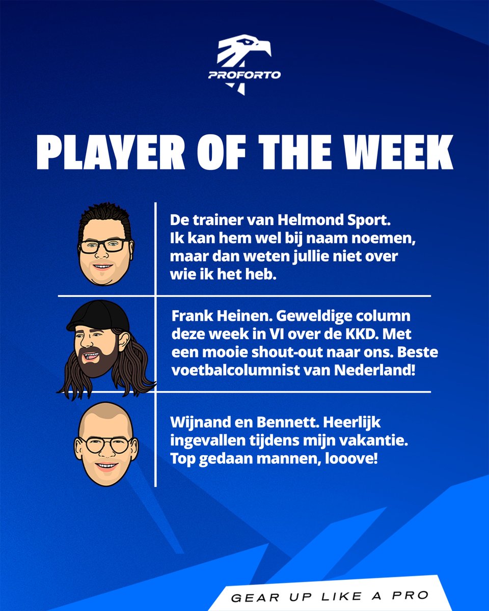 De nieuwe <a href="/Proforto/">Proforto</a> Player of the Week!