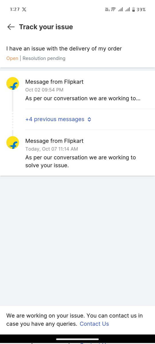 getdada4u's tweet photo. Multiple requests/complaints were made starting from Oct 2nd to deliver the product ASAP..but you people were never bothered to do so and you are not even wishing you to deliver the product as promised earlier.. https://t.co/ZscLZeKhNI