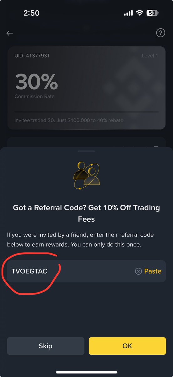 101beere's tweet photo. เผื่อใครใช้ Binance Wallet มานาน แต่เพิ่งจะรู้แบบผมว่า...

กรอก code ตรงนี้แล้วจะได้ส่วนลดค่า trading fee 10%

😆 ใช้ code ผมได้นะคับ: TVOEGTAC

ใครที่ยังไม่เคยสร้าง keyless wallet หรือ import pk บนแอป Binance

ลองใช้ดูคับ มีของเจ๋งๆ เช่น Smart Money Signal และอื่นๆ สาย Binance Alpha น่าจะรู้กันดีอยู่ละ ถถถ

👉 https://t.co/BJRVCJmZr2