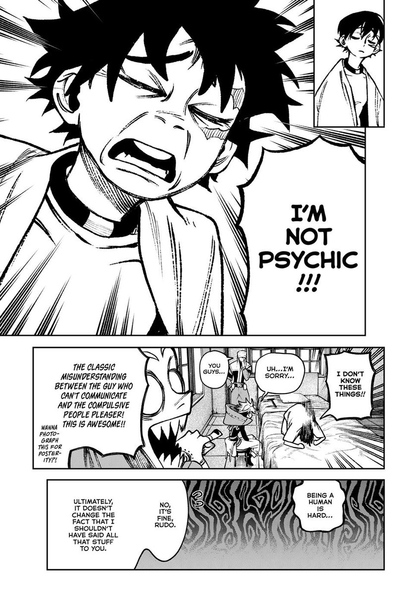 this is a really good example of how to use miscommunication to some really productive and interesting character development AND a subtle demonstration of character mindsets!