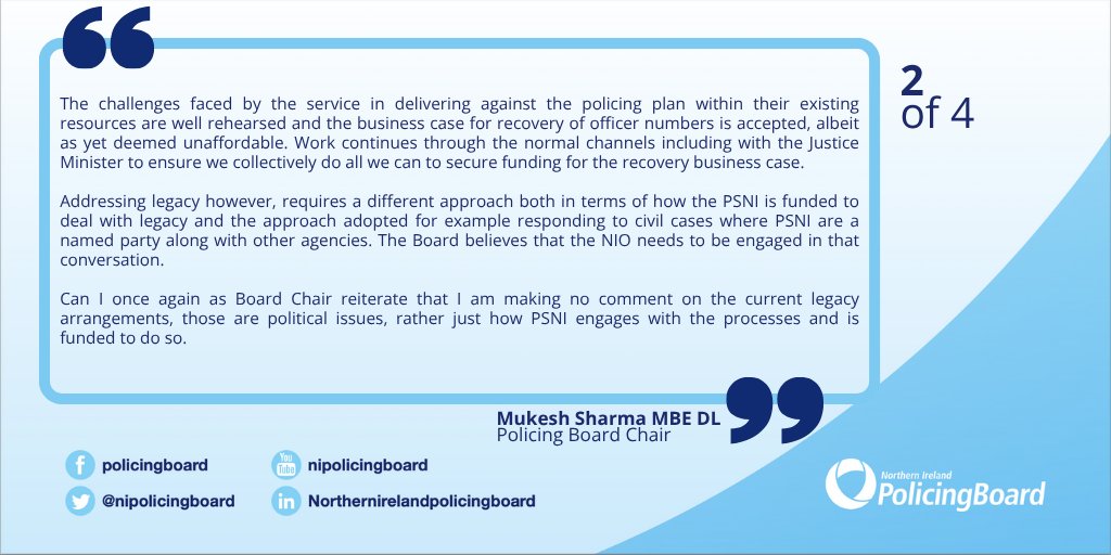 NIPolicingBoard's tweet image. Board urges Secretary of State to meet on legacy funding issues. Read the statement here: nipolicingboard.org.uk/news-centre/se…