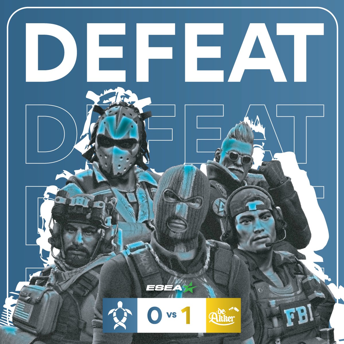 We drank the Slayer Energy… but De_Akker had the cheat code 😅

GGs — they take it 1-0. We’ll be back.

#TerraEsports #ESEA #StaySlayed