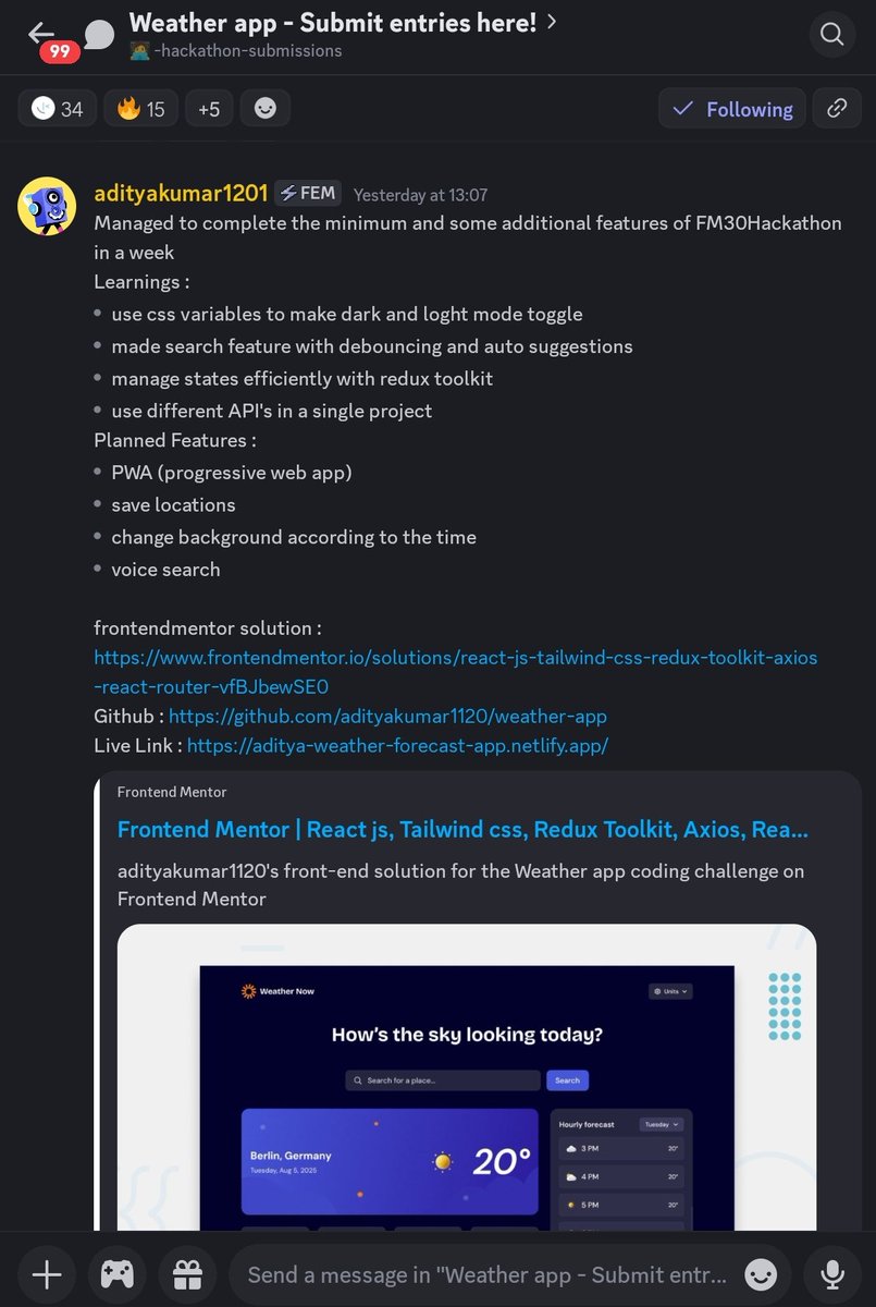 Adityaakumar112's tweet image. @frontendmentor Completed the challenge!!
#FM30Hackathon