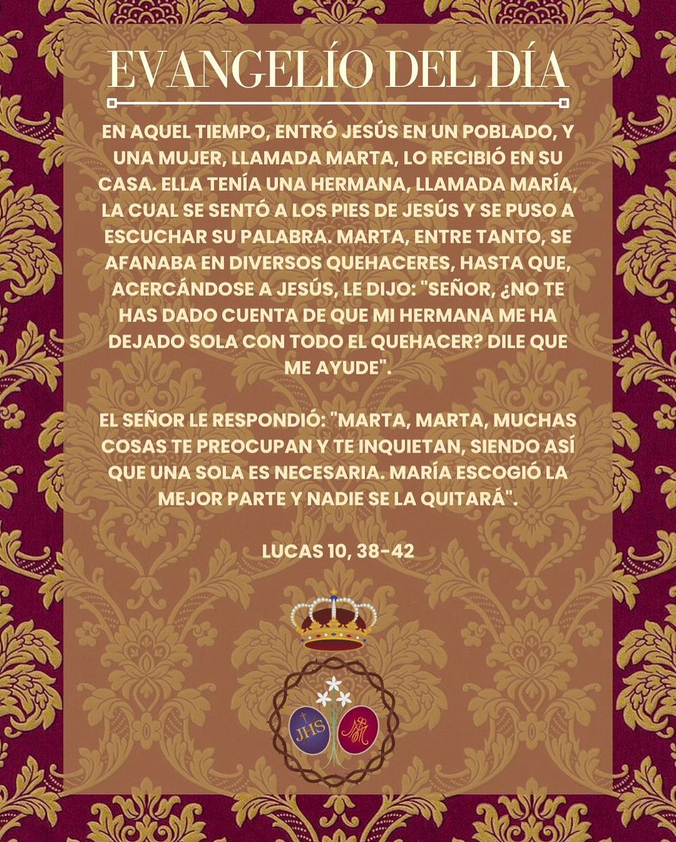 Evangelio del Día | 📖 San Lucas (10, 38-42): Gloria a ti, Señor Jesús.