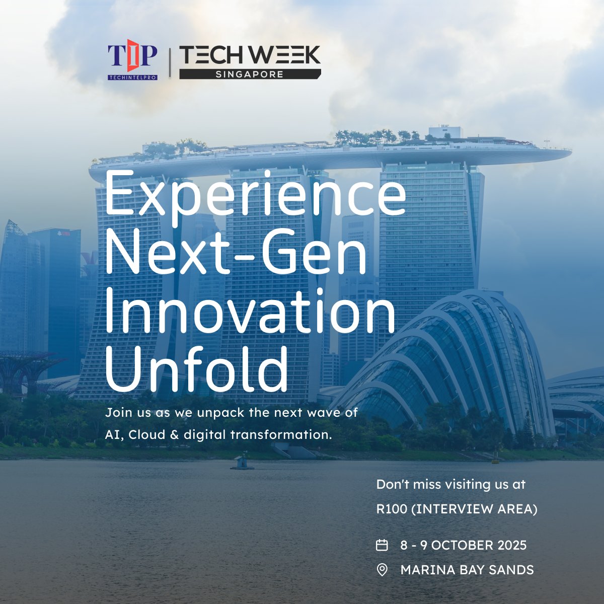 techintelpro's tweet image. Just 1 day to go for #TechWeekSingapore 2025! 🎉
We’re on-ground as a Media Partner, bringing you live insights &amp;amp; moments from global tech leaders.

Catch us at R100 (Interview Area) 👋

📅 Oct 8–9 | 📍 Marina Bay Sands

#NextGenTech #B2BTech #TechIntelPro