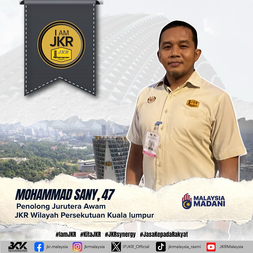 Mohammad Sany bin Mohammad, 47 tahun, adalah antara wajah penting di sebalik kelancaran majlis rasmi kerajaan dan istiadat negara. Berkhidmat sebagai Penolong Jurutera Awam JKR Wilayah Persekutuan Kuala Lumpur, beliau memastikan setiap majlis yang melibatkan protokol dan istiadat