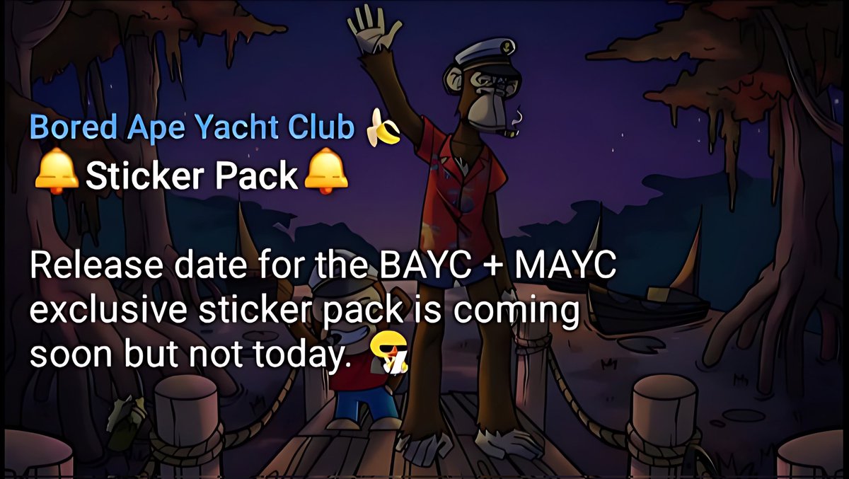 0x_micro's tweet image. BREAKING: Release date for the BAYC + MAYC exclusive sticker pack on $TON is coming soon but not today.