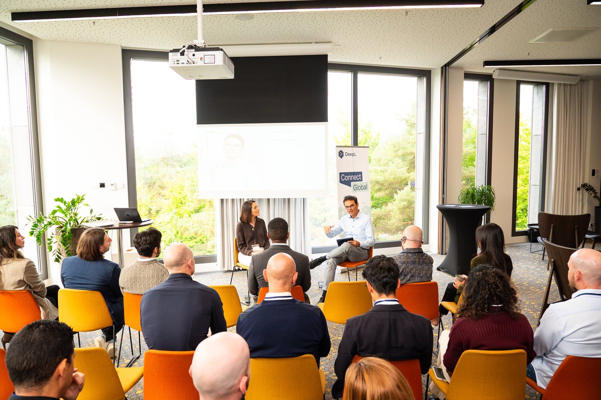 DeepLcom's tweet image. Innovative thinking on AI is definitely alive and well in Luxembourg! 
We really enjoyed the discussions at our DeepL Connect event in partnership with @SoftwareOne last week. Great insights from University of Luxembourg CIO
Cédric Rochet, an opportunity to dive deep into the…