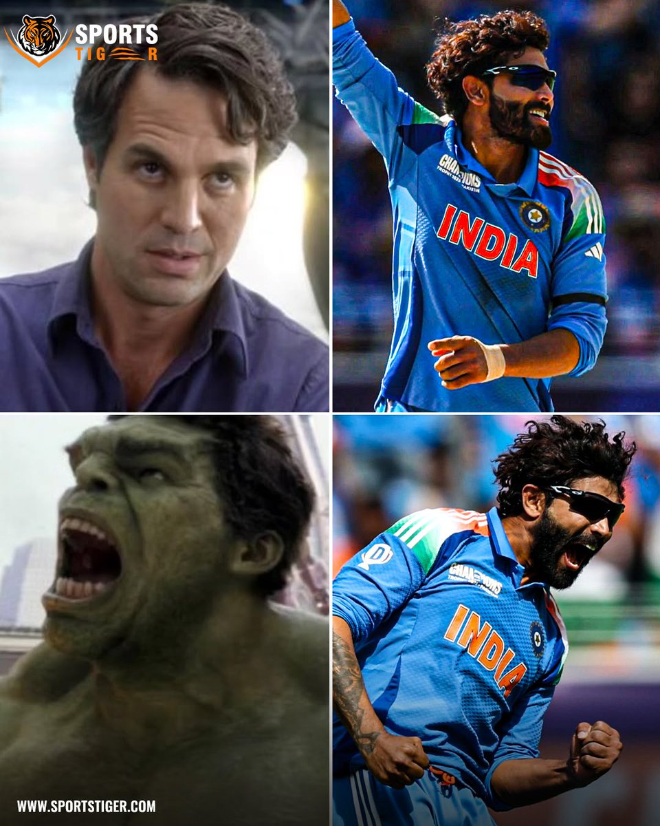 The_SportsTiger's tweet image. Every cricketer has two sides — the calm Bruce Banner 🧘‍♂️ and the roaring Hulk 💥 on the field!
Which mode do you love seeing your favorite player in? 😎🏏

📷: Marvel / BCCI 

#CricketVibes #GameFaceOn #HulkMode