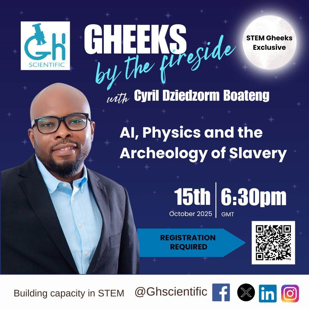 Ghscientific's tweet photo. Have you registered yet? We call it Gheeks By The Fireside
#scicomm #stemgheek #ghana #gbtfs https://t.co/0D1Rx0i5IT