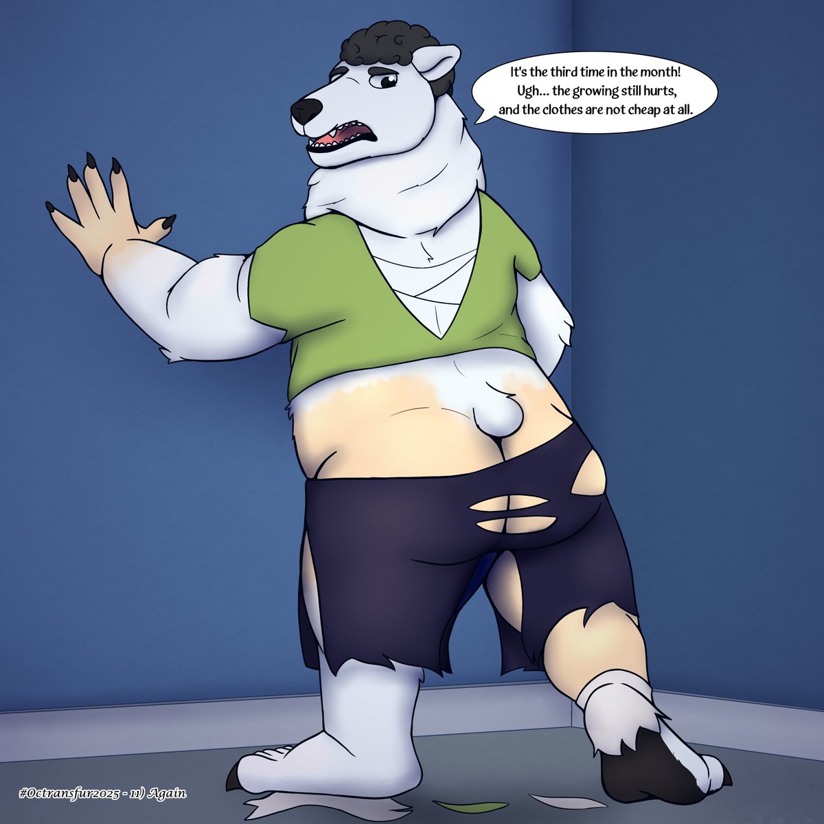 NeoTheDragon02's tweet image. #Octransfur - 11) Again
The well-known problem for people who transform.
#TFEveryday #Transformation