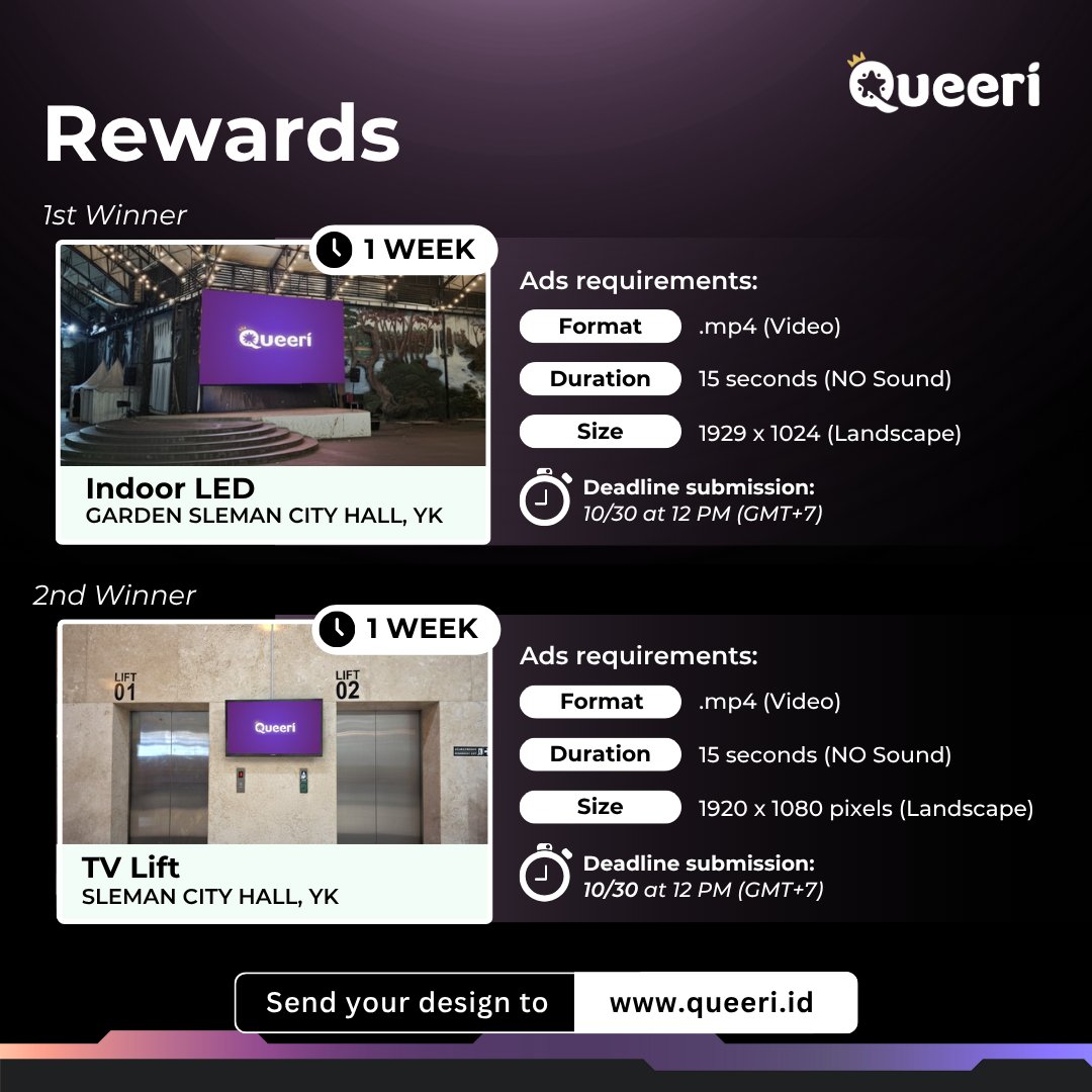 ✦ GOAT VISUAL PRELIMINARY ROUND ✦

GROUP E
Congratulations! 🎉
🥇#JINYOUNG #GOT7
🥈#SB19_JUSTIN  #SB19
For advancing to FINAL!

📢 Send your Ad Design Submission before 30 October, 2025 at 12 PM (GMT+7) 
🔗queeri.id/ads-guide/

Check Rewards detail &amp; design guide below 👇🏼