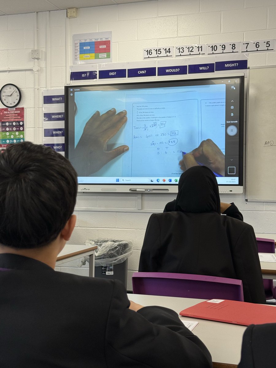 SmallHeathLA's tweet image. Year 11 working hard on exam-style questions today.
Using the visualiser helps everyone see step-by-step solutions and build confidence ahead of their GCSEs.

#Maths #GCSE #Year11 #Teaching