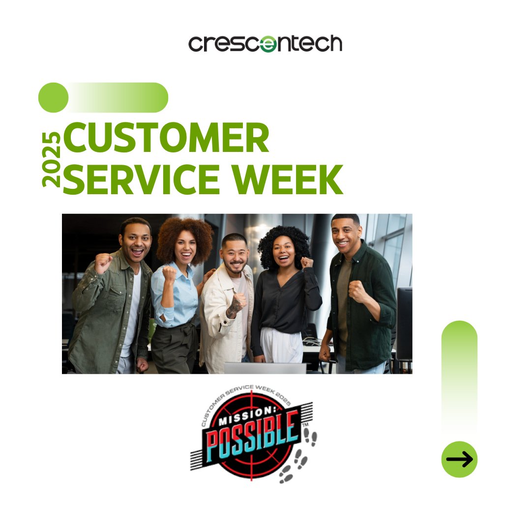 Every day at Crescent Tech, our mission begins with one goal — empowering our customers to achieve the impossible. From solving challenges to driving innovation, our teams work hand in hand with clients to turn every “what if” into “what’s next.”💪 
#CustomerServiceWeek2025