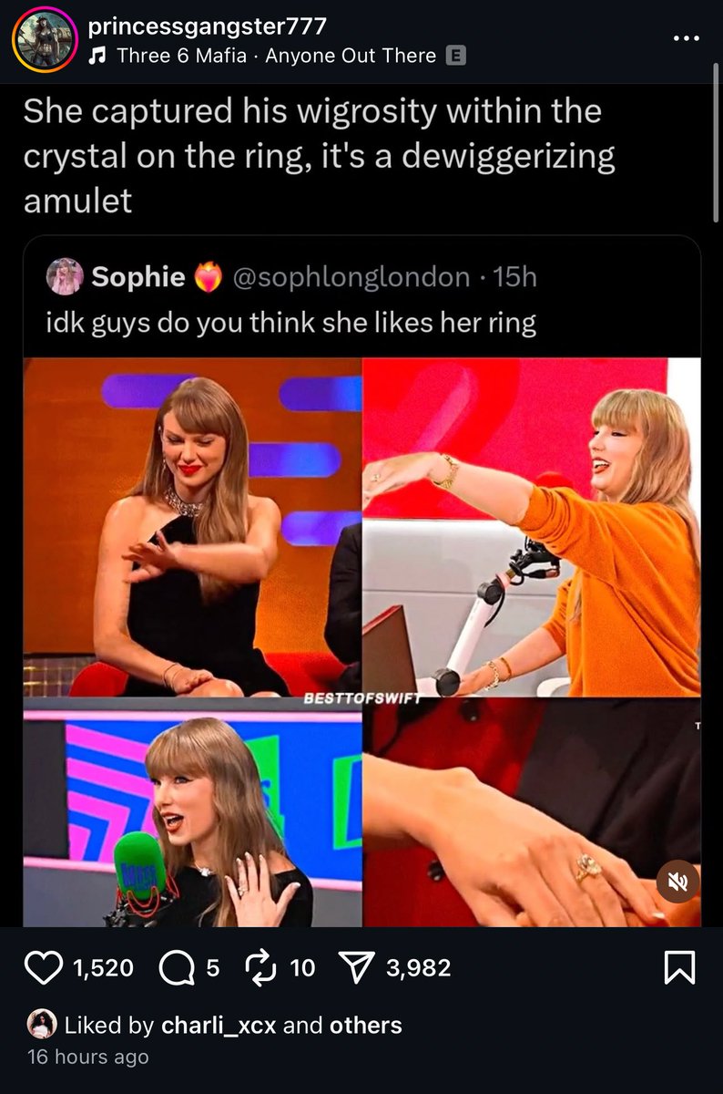 blessedswifty's tweet image. 🚨 | A fan of Taylor Swift recently liked a post about her engagement ring on Instagram!